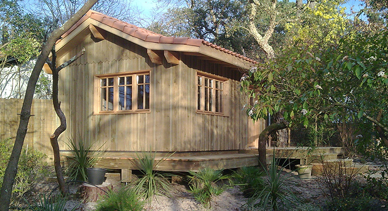Cabane bois abri de jardin cabanon