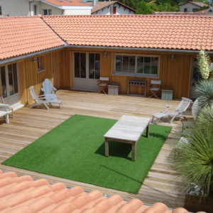 Maison ossature bois, terrasse bois