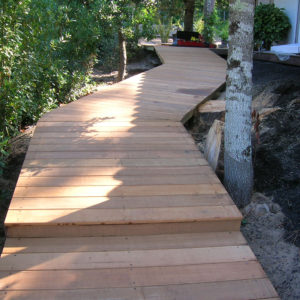 Chemin d'accès bois