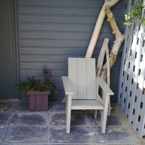 Mobilier bois peint, composition bois flotté