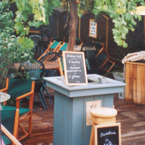 Mobilier bois restaurant Arcachon