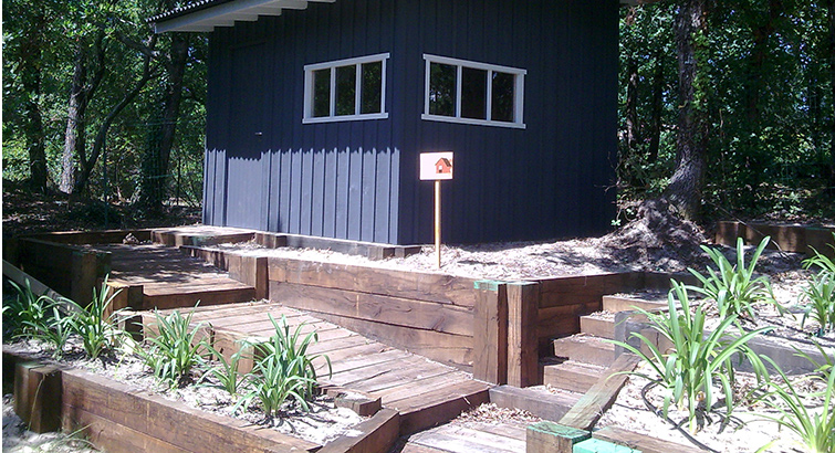 talutage bois traverses de chemins de fer bordeaux arcachon