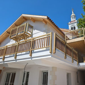 Garde-corps bois et balcon bois